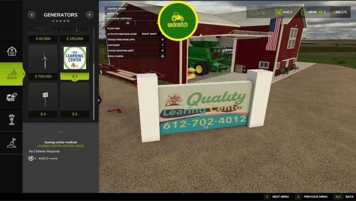 fs25-mods,  Learing Center Subsidy Method v1.0