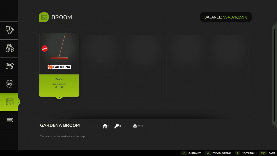 Broom for the yard V1.0