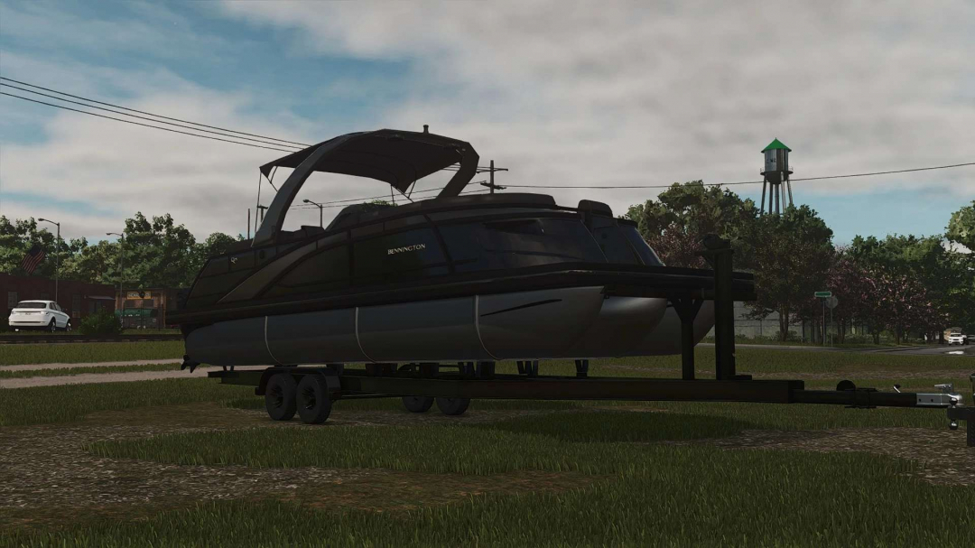 2025 Bennington Q Line Pontoon Boat And Trailer v1.0