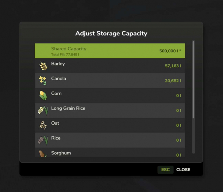 fs25-mods, Adjust Storage Capacity v0.4