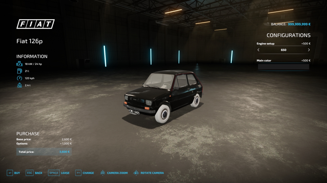 Fiat 126p White Tires