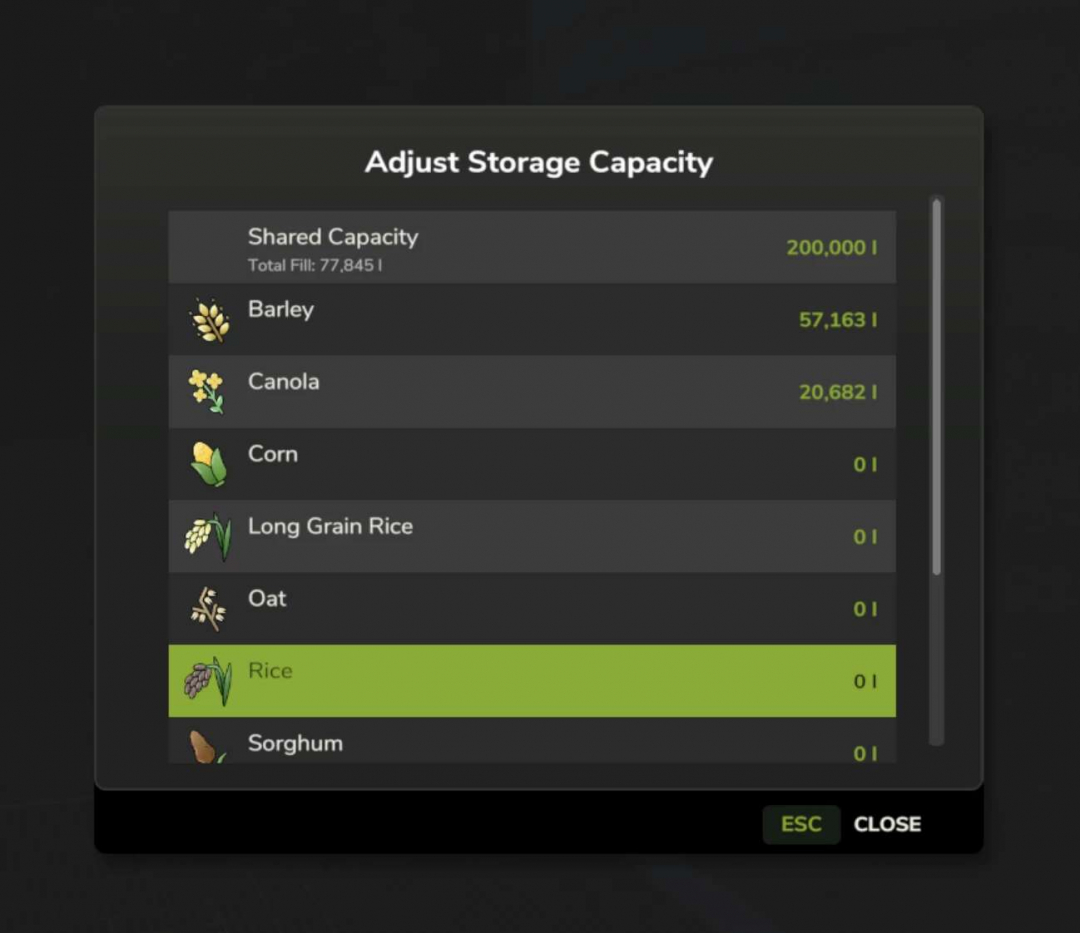 Adjust Storage Capacity v0.4