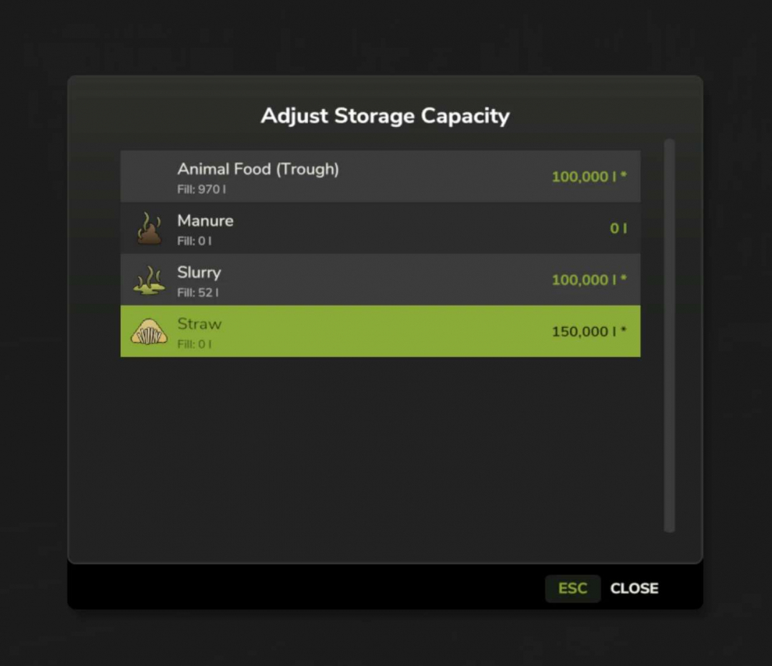 Adjust Storage Capacity v0.4