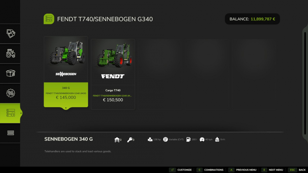 Fendt Cargo T740 / Sennebogen 340G V1.0