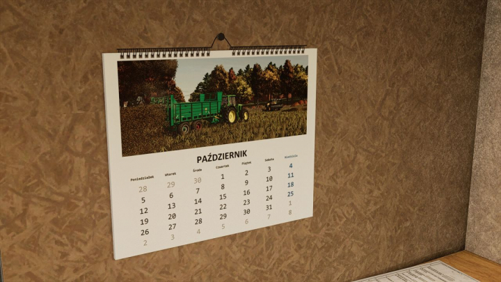 fs25-mods, Polish Calendar Prefab V1.0