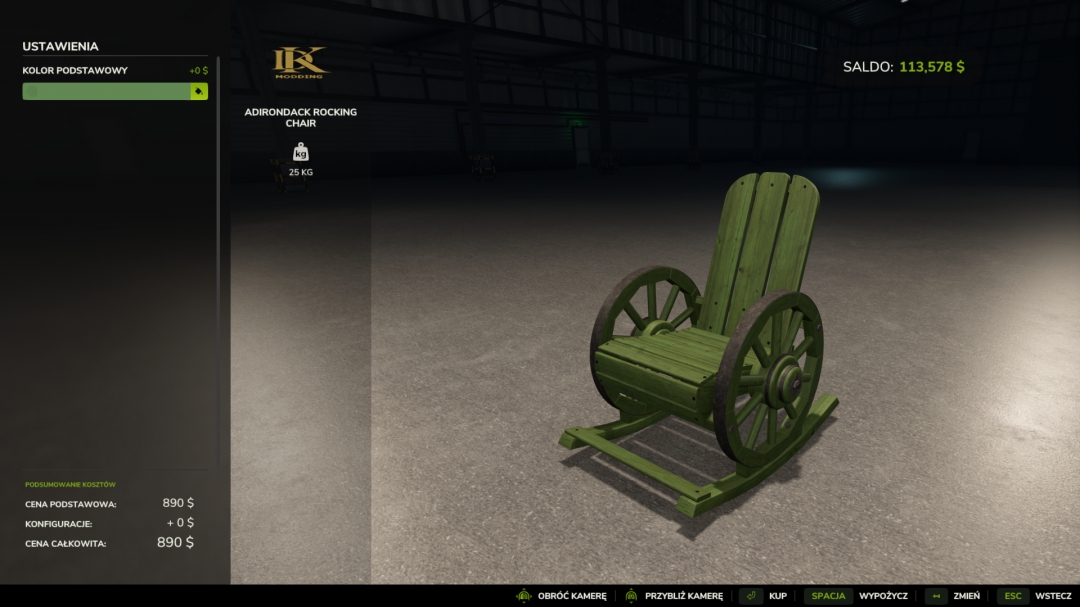 FS25 Adirondack Rocking Chair (PC only)