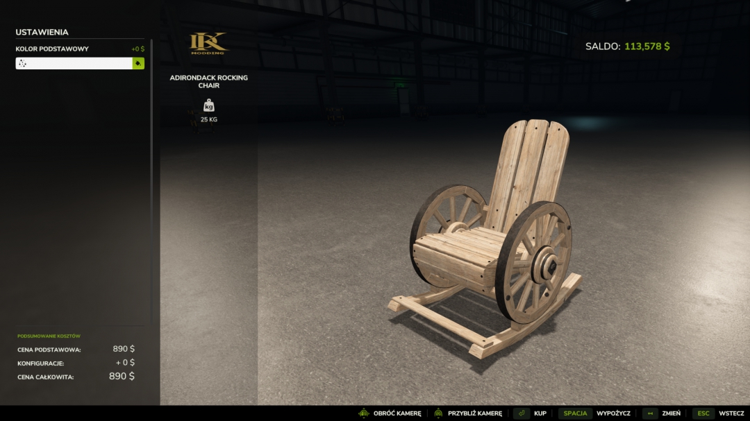 FS25 Adirondack Rocking Chair (PC only)