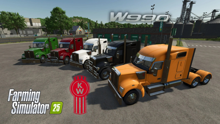 fs25-mods,  2020 Kenworth W990 – 76 Inch Mid Roof Sleeper v1.0