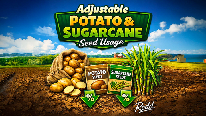 fs25-mods,  Adjustable Potato Sugarcane Seed Usage V1.0