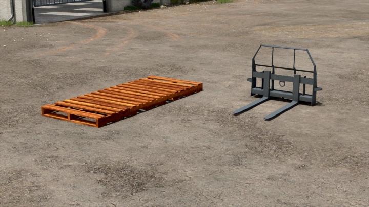 fs25-mods,  Pallet with Tension Belts & Long Pallet Forks V1.0