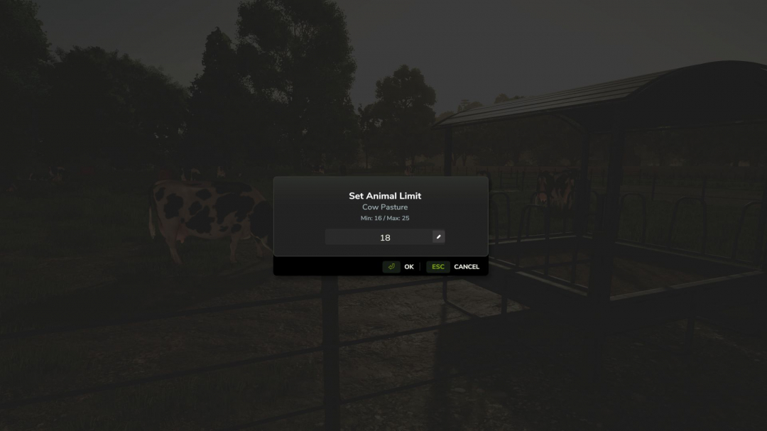 Control animal pen capacity V1.0.1