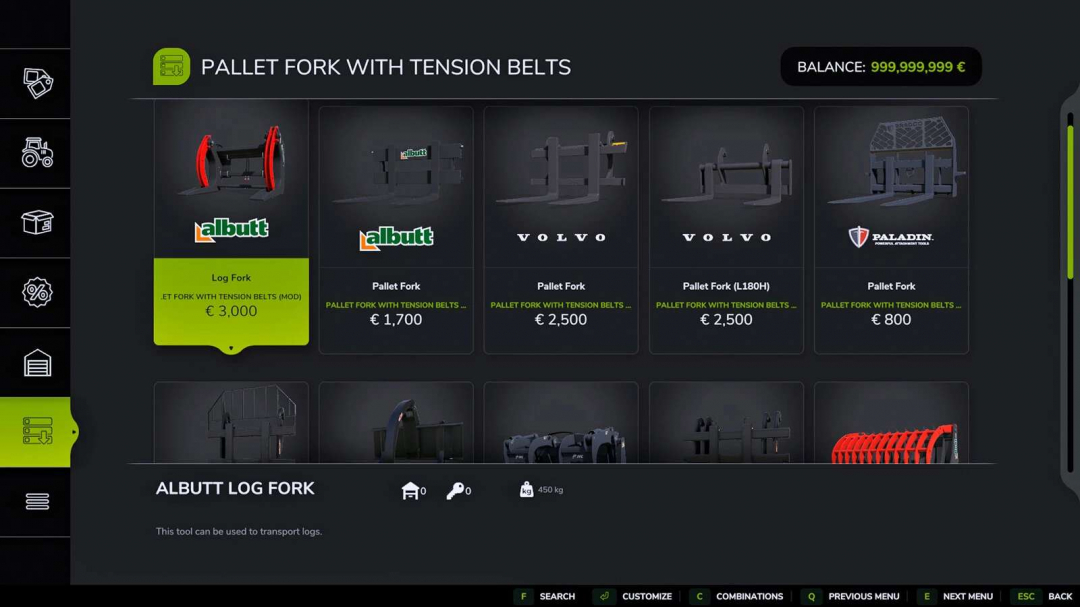Pallet Fork With Tension Belts v1.0