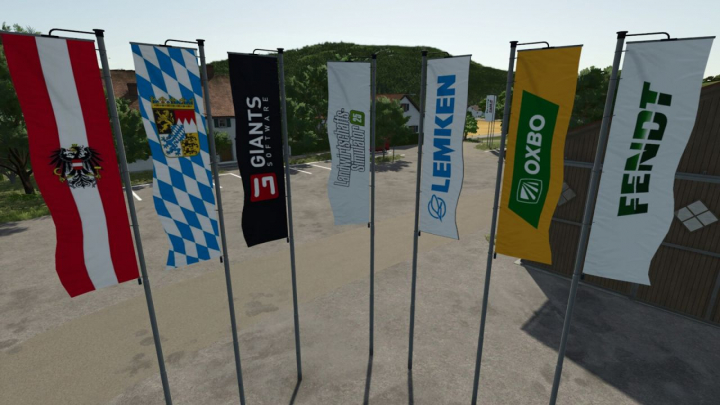 fs25-mods, XXL Flag Pack Prefab Prefab V1.0