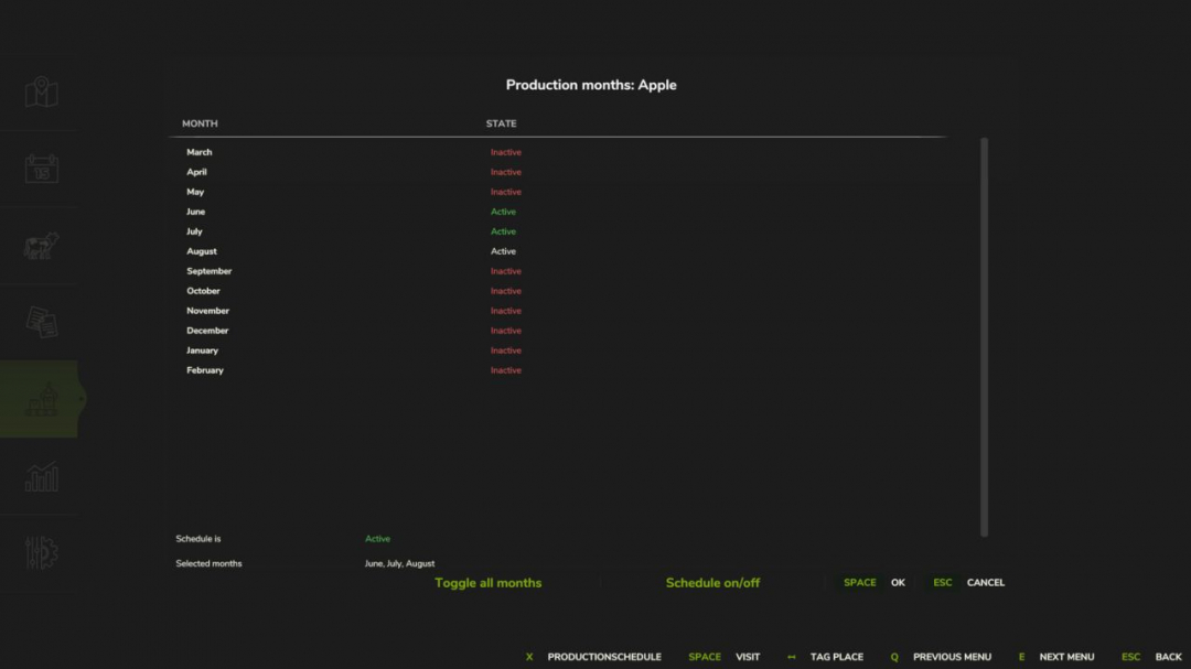 Production Schedule V1.0