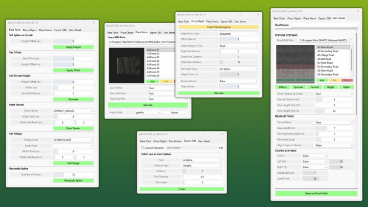 fs25-mods,  GE10 Script – SplineToolkit (Prefab) V1.0.1