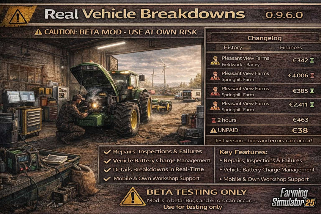 Real Vehicle Breakdowns v0.9.6.4