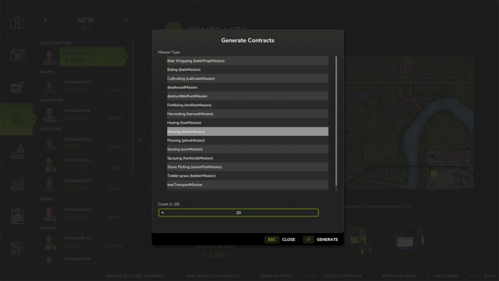 fs25-mods,  Contract Type Generator V1.0