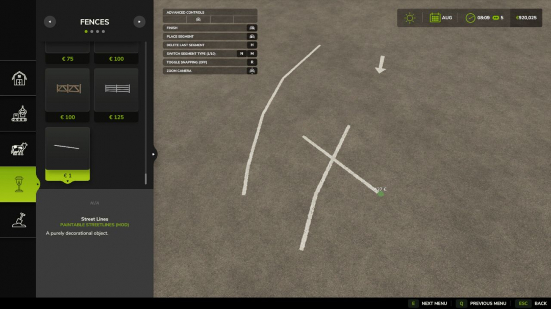 Paintable Streetlines V1.0