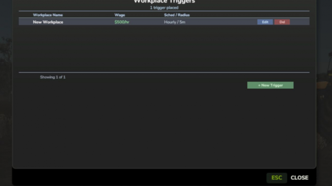 Workplace Triggers V1.0.9