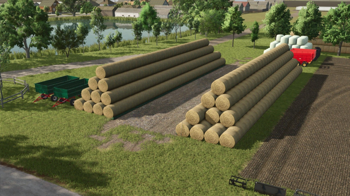 fs25-mods, Straw Stack Bunker Silo V1.0