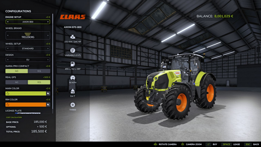Claas Axion 800 Series EU & US V1.1