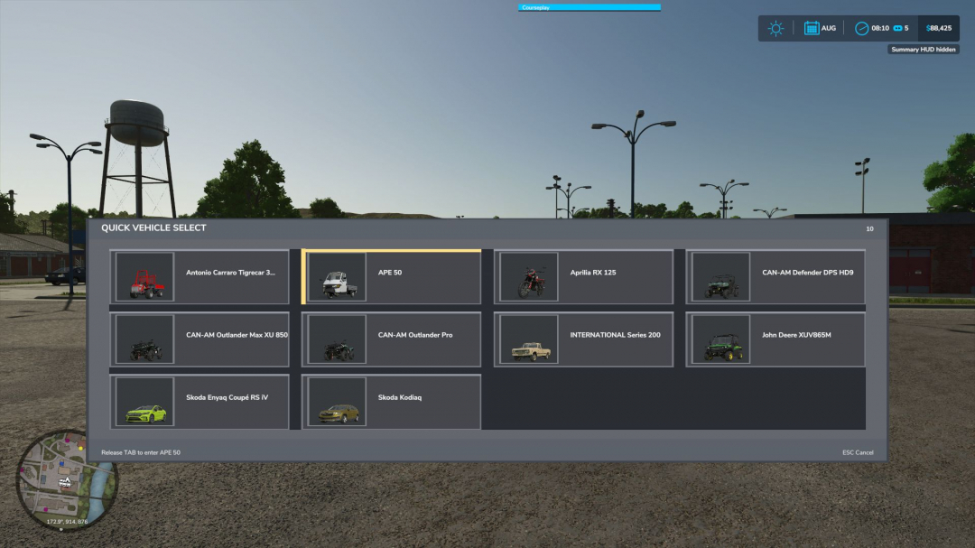 Quick Vehicle Select V1.0