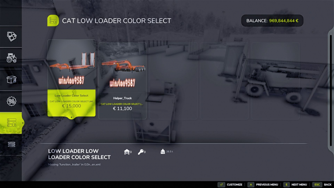 Caterpillar lowboy trailer V1.0