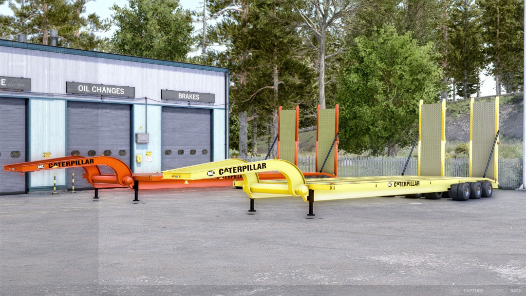 Caterpillar lowboy trailer V1.0