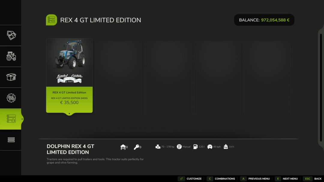 Landini Rex 4 GT Limited Edition V1.0