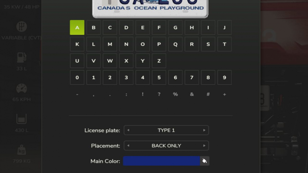 Nova Scotia license plate V1.0