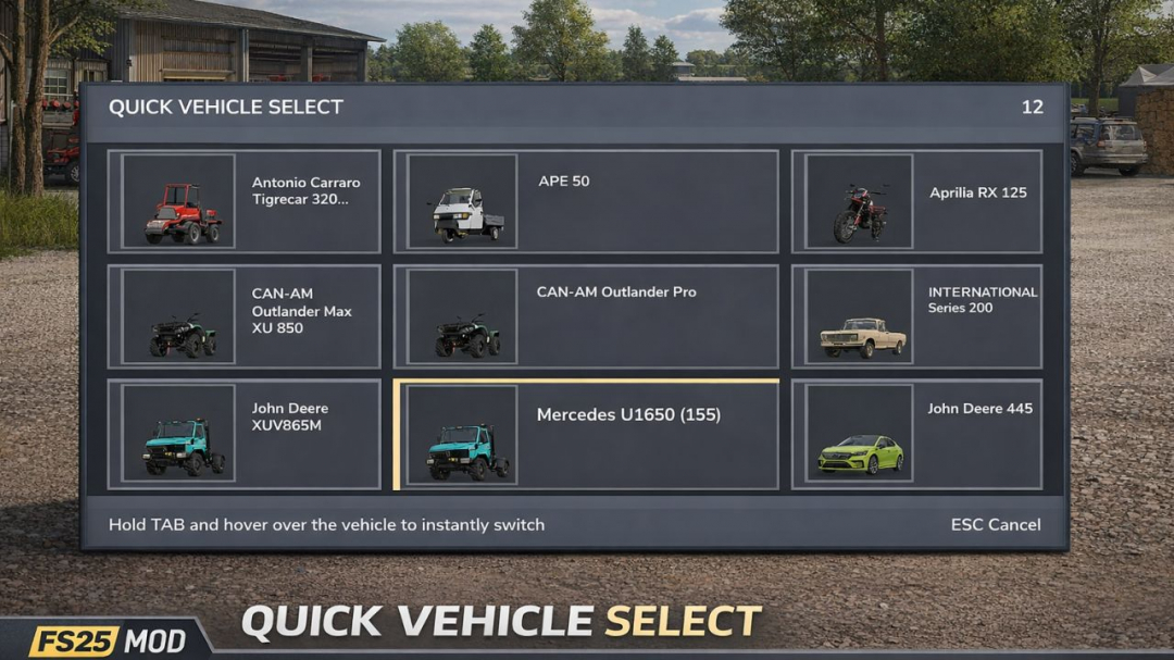 Quick Vehicle Select V1.2.0.4