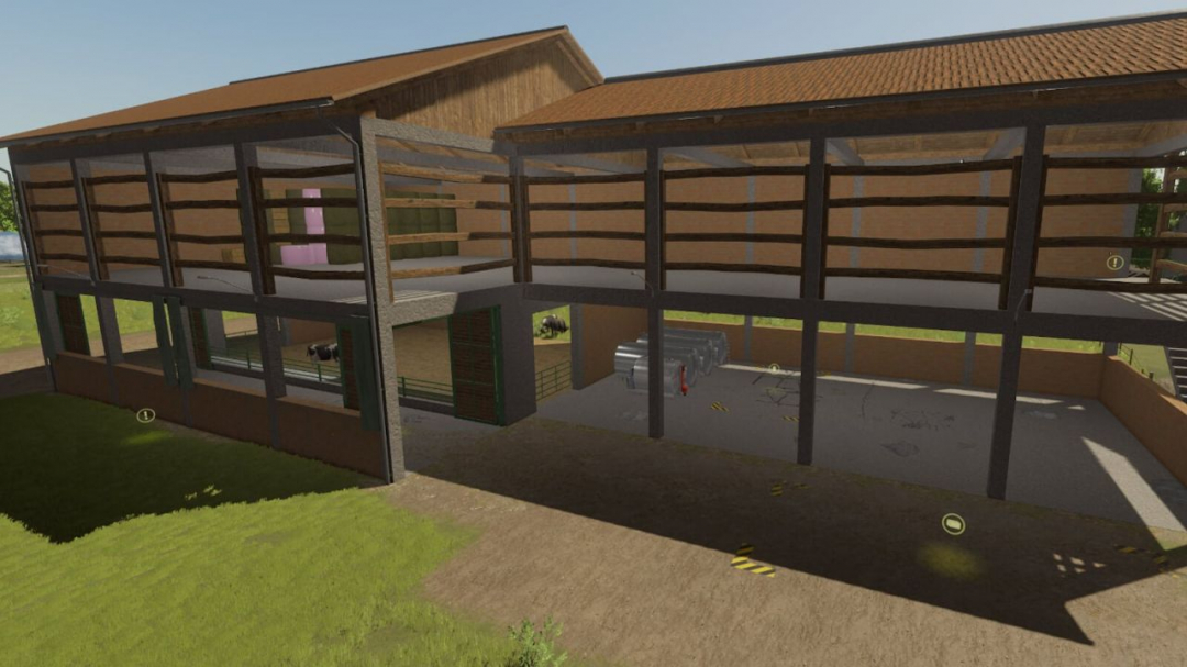 XXL Cow Barn With Bale Storage V1.0
