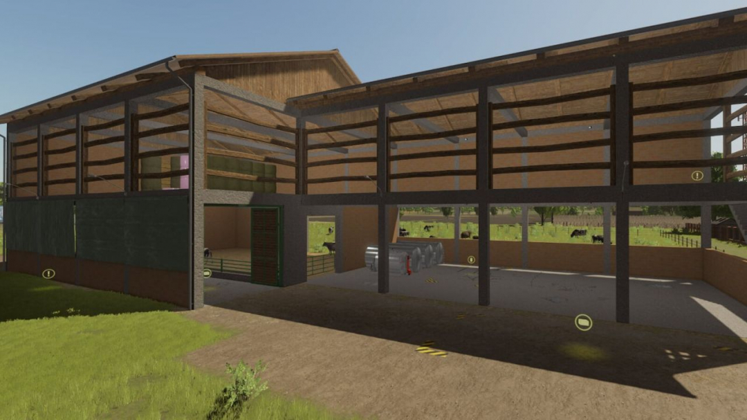 XXL Cow Barn With Bale Storage V1.0