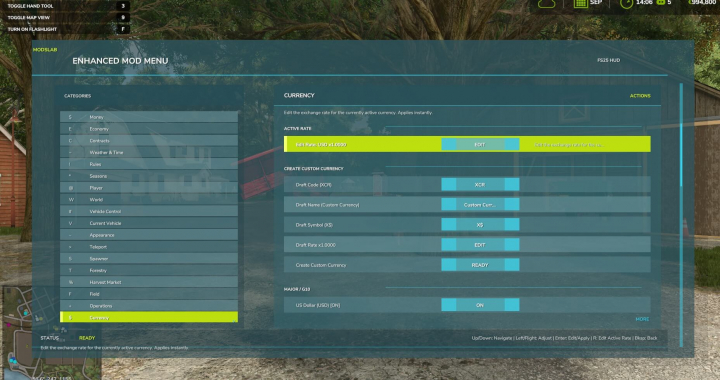 fs25-mods,  Enhanced Mod / Cheat Menu V1.1