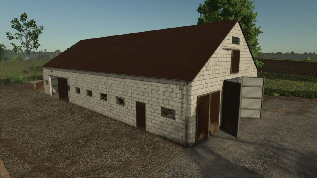 Cow Barn With Manure Plate V1.0