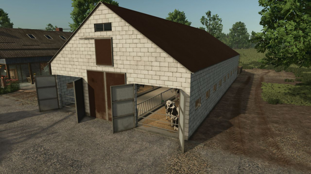 Cow Barn With Manure Plate V1.0