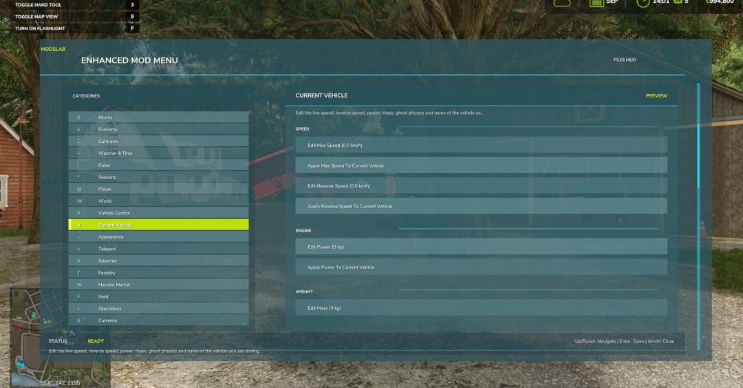 Enhanced Mod / Cheat Menu V1.1