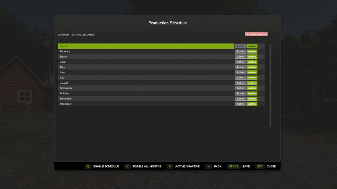 Production Schedule V1.1