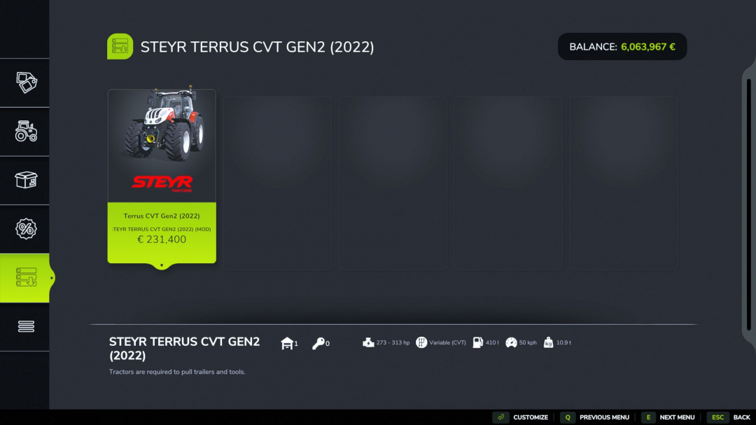 Steyr Terrus CVT Gen2 Reworked V1.0