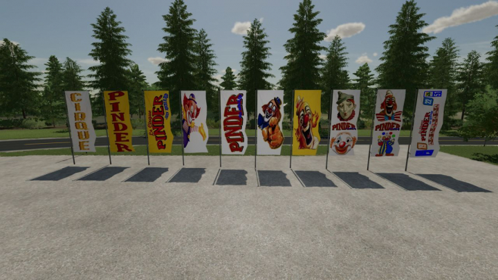 fs25-mods,  Circus Flags PINDER V1.0