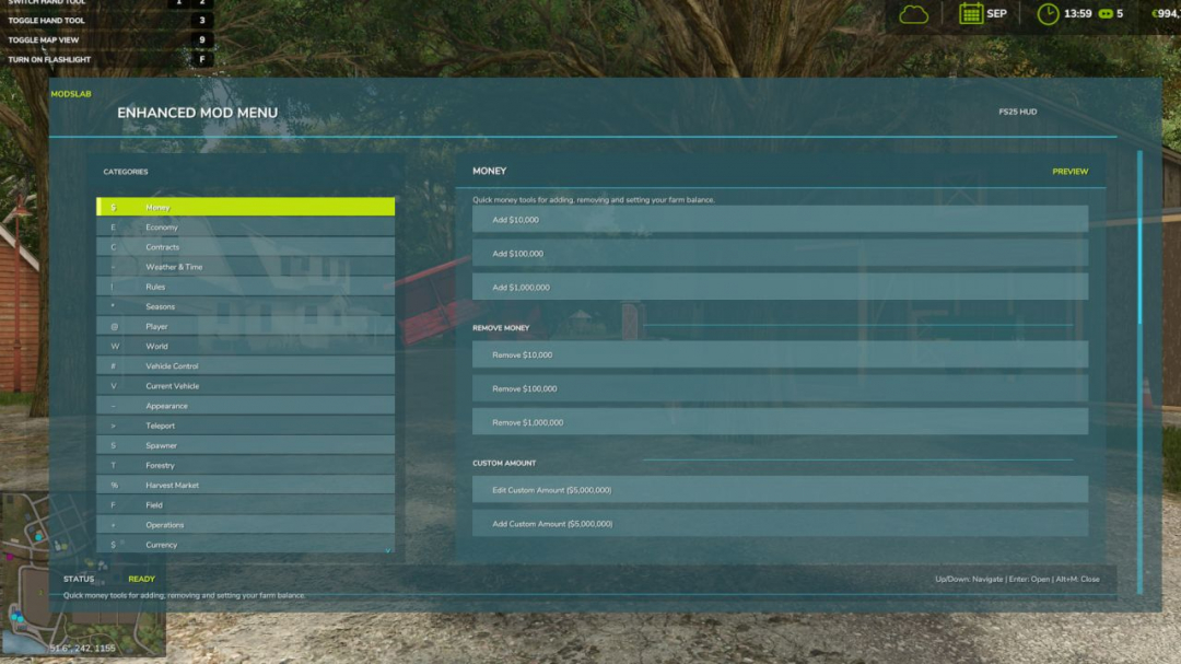 Enhanced Mod / Cheat Menu V1.2.0.1