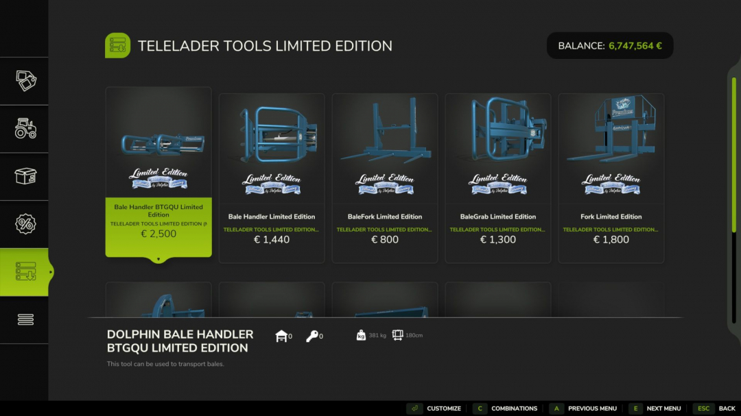 Telehandler Tools Limited Edition v1.0