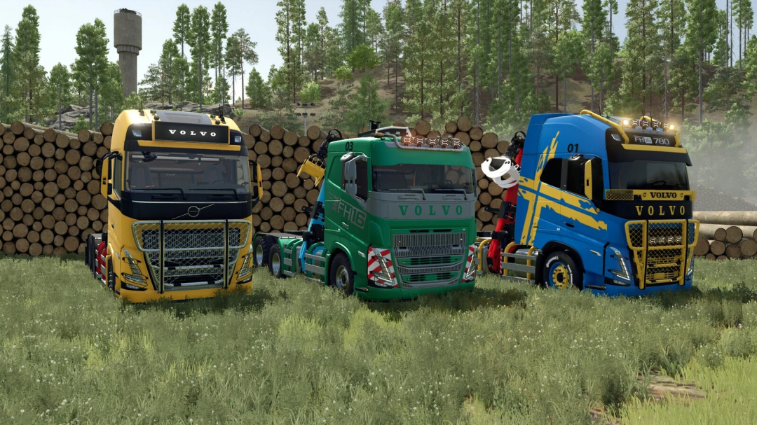 Volvo FH 16 Forestry Z-Crane Semi Pack v1.0