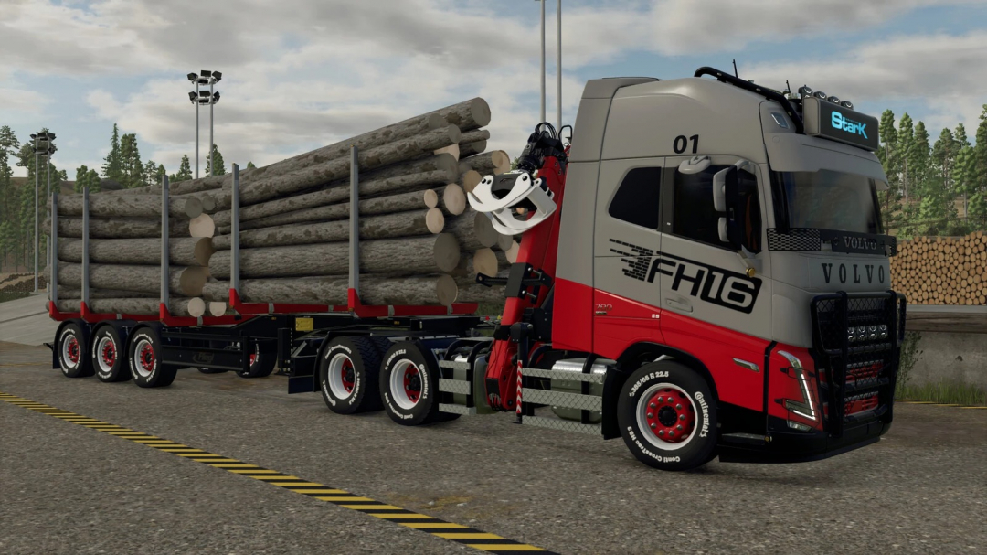 Volvo FH 16 Forestry Z-Crane Semi Pack v1.0