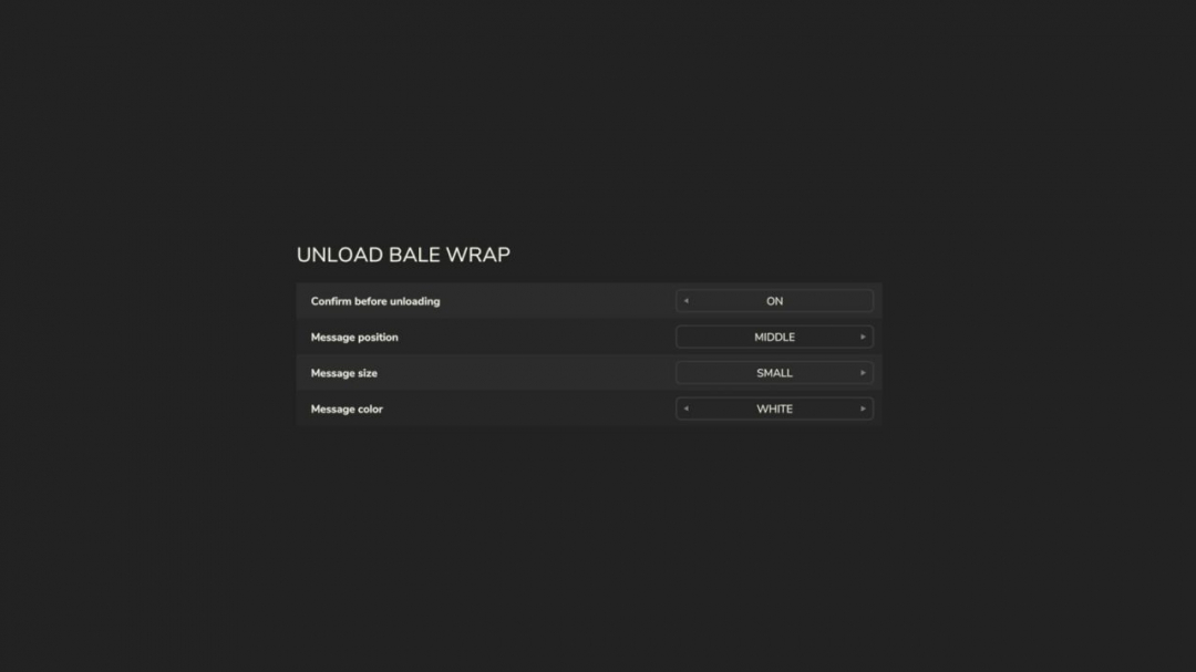 Unload Bale Wrap V1.0.1
