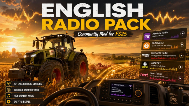 fs25-mods,  English Radio Stations V1.0.0.1