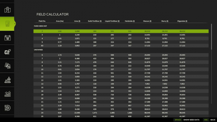 fs25-mods,  Field Calculator V1.0