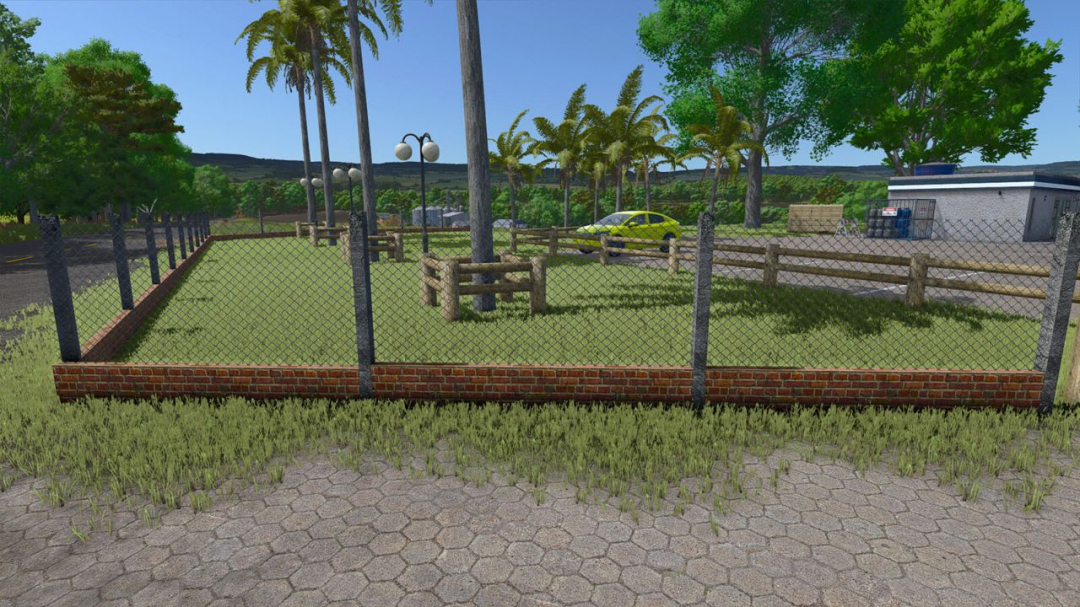 Brick Fence With Wire Mesh V1.0