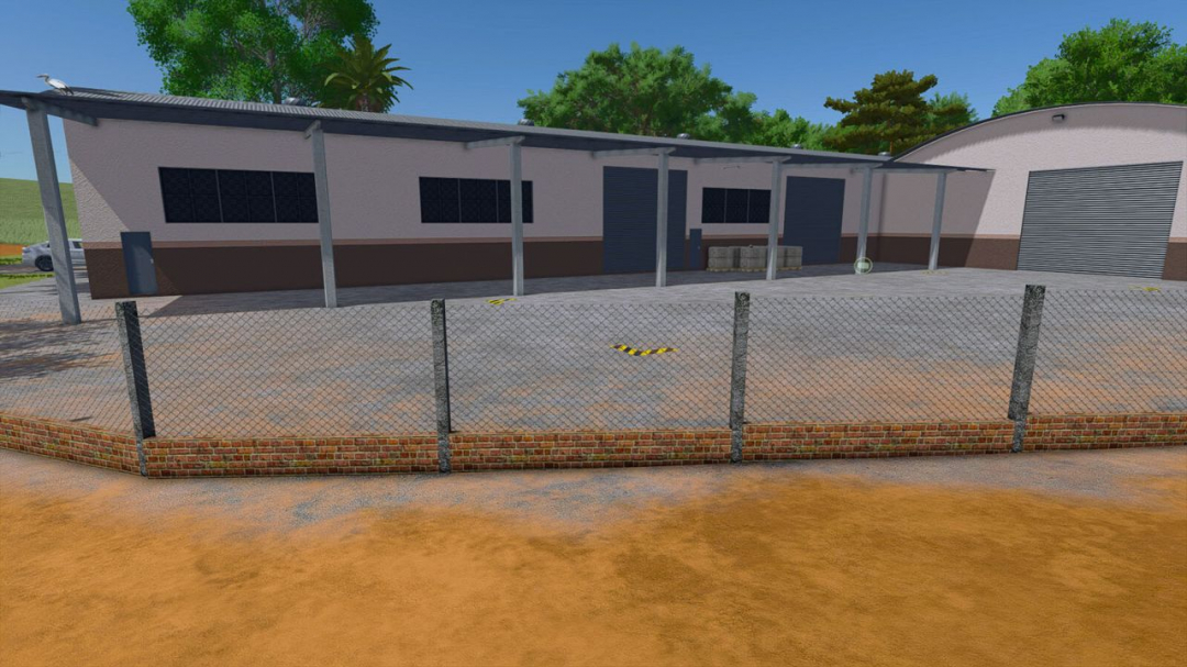 Brick Fence With Wire Mesh V1.0
