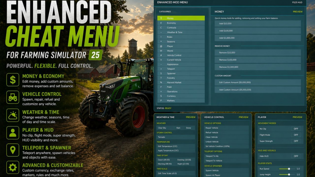 Enhanced Mod / Cheat Menu V1.9